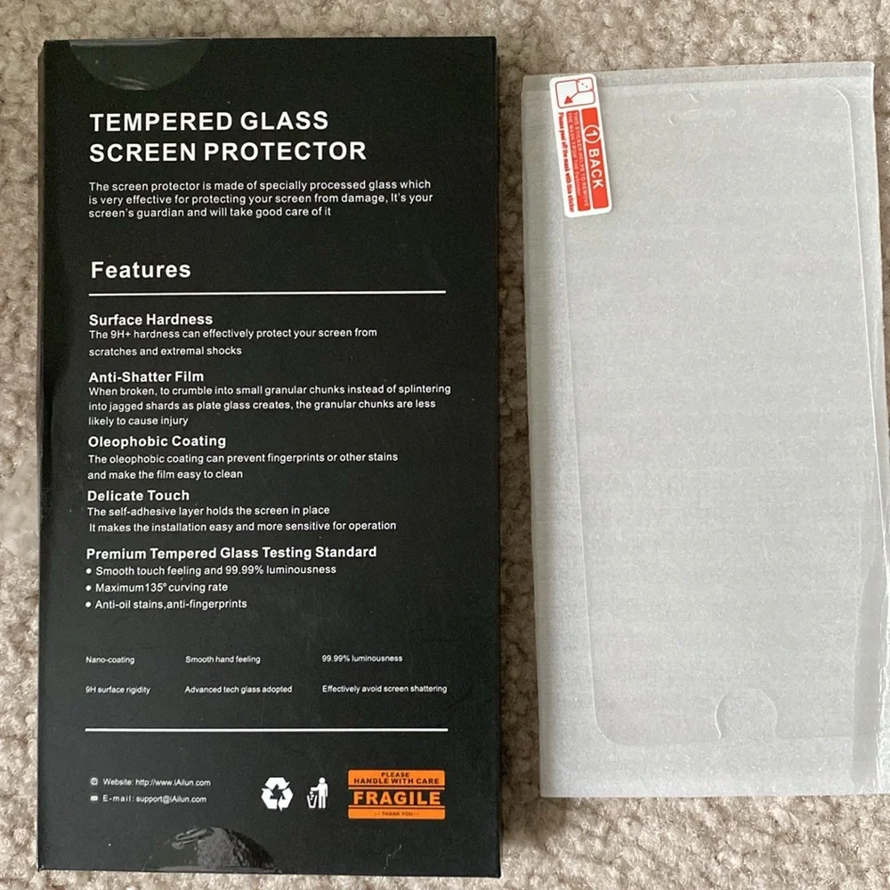 Ailun Black Glass Screen Protector